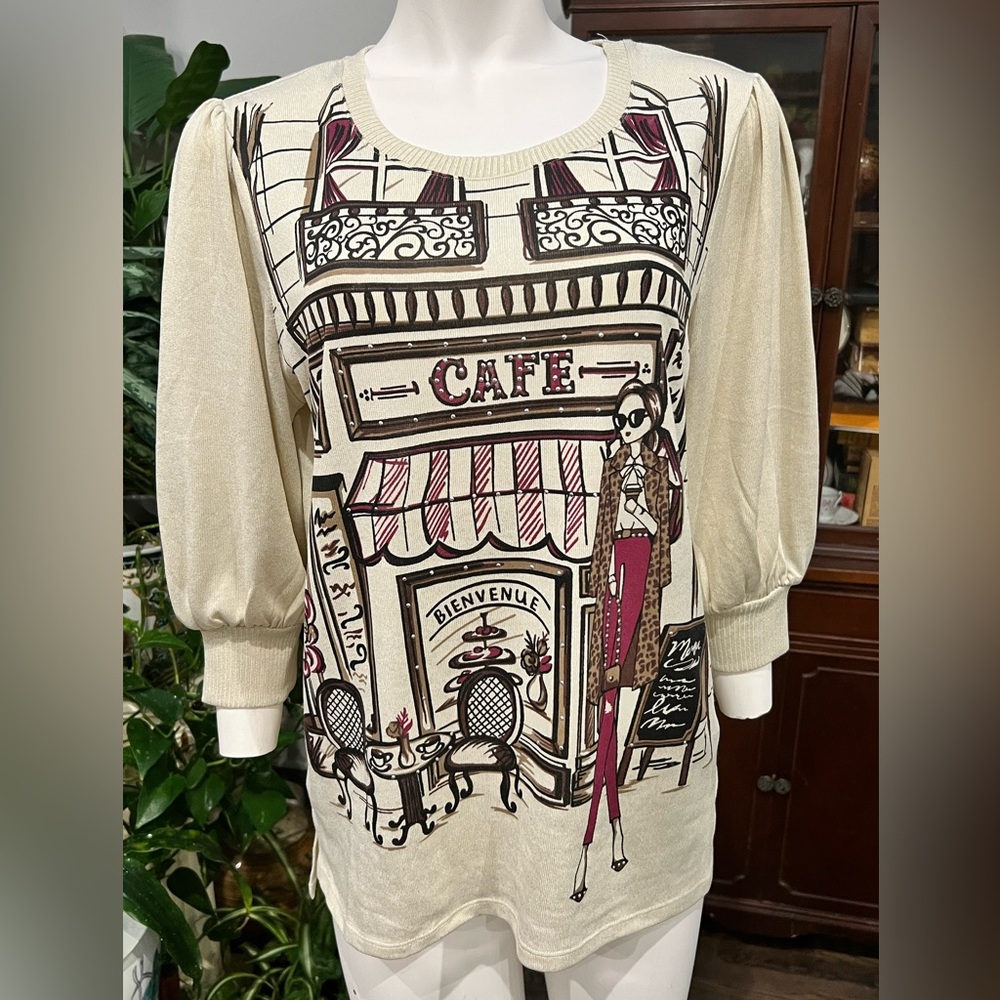 Love and Lace Cafe Top size large